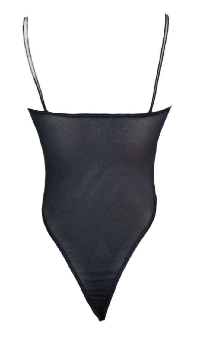 SM-LURE.MESH BALCONETTE BODYSUIT